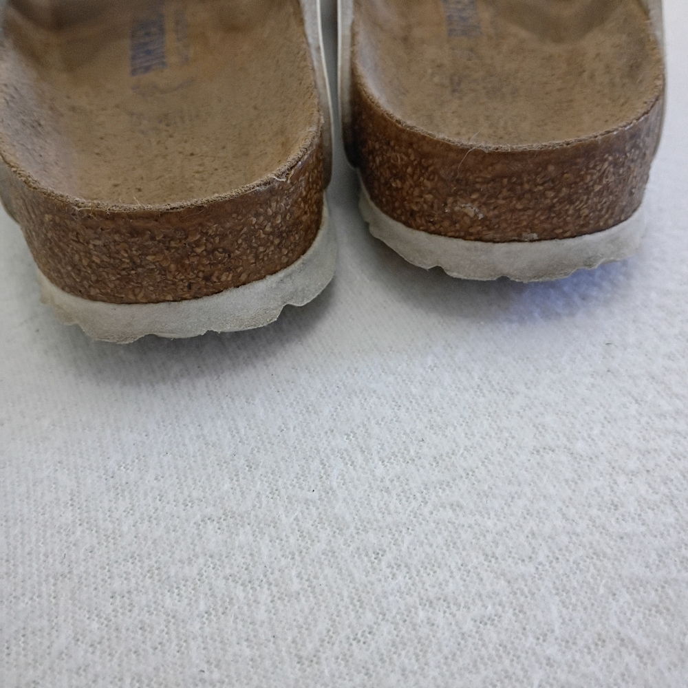 Birkenstock Floral Print Three-Strap Slide Sandals in Pastel.very Good Condition - Picture 9 of 13